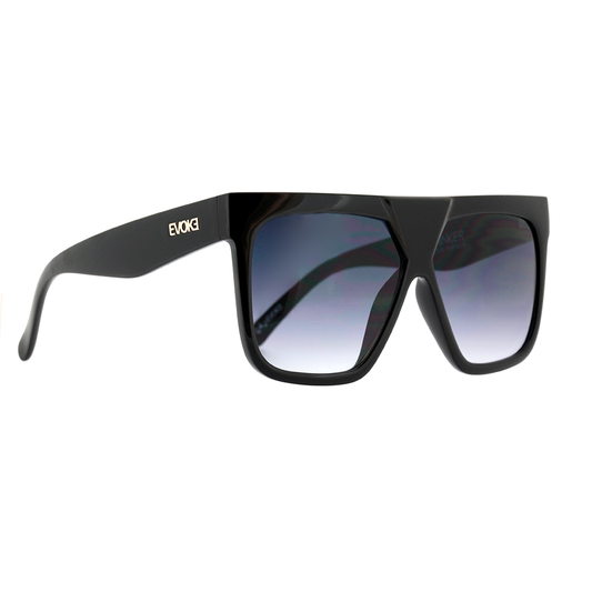 Óculos de sol Evoke Thinker A01 Black Shine Silver/ Gray Gradient Lente 6,0 cm