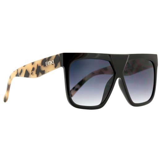 Óculos de sol Evoke Thinker A23 Black Temple Turtle Silver/ Gray Gradient Lente 6,0 cm