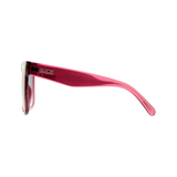 Óculos de sol Evoke Thinker T02 Red Grape Crystal Silver/ Gray Gradient Lente 6,0 cm