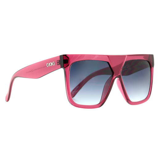 Óculos de sol Evoke Thinker T02 Red Grape Crystal Silver/ Gray Gradient Lente 6,0 cm