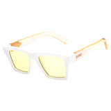 Óculos de Sol Evoke Time Square B01 White Shine Crystal Gold/ Yellow Total - Lente 4,9 cm