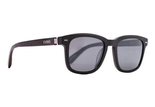 Óculos de Sol Evoke Native 3 A02 Black Matte Temple Wood / Gray Unico - Lente 5,5 cm