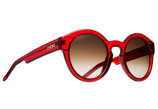 óculos de Sol Evoke EVK 12 BIG Crystal Red/ Brown Degradê