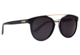 Óculos de Sol Evoke Kosmopolite DS3 A01 Black Shine Temple Black Wood Gold/ Brown