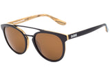 Óculos de Sol Evoke Kosmopolite Ds3 M01 Black Shine & Wood/ Brown