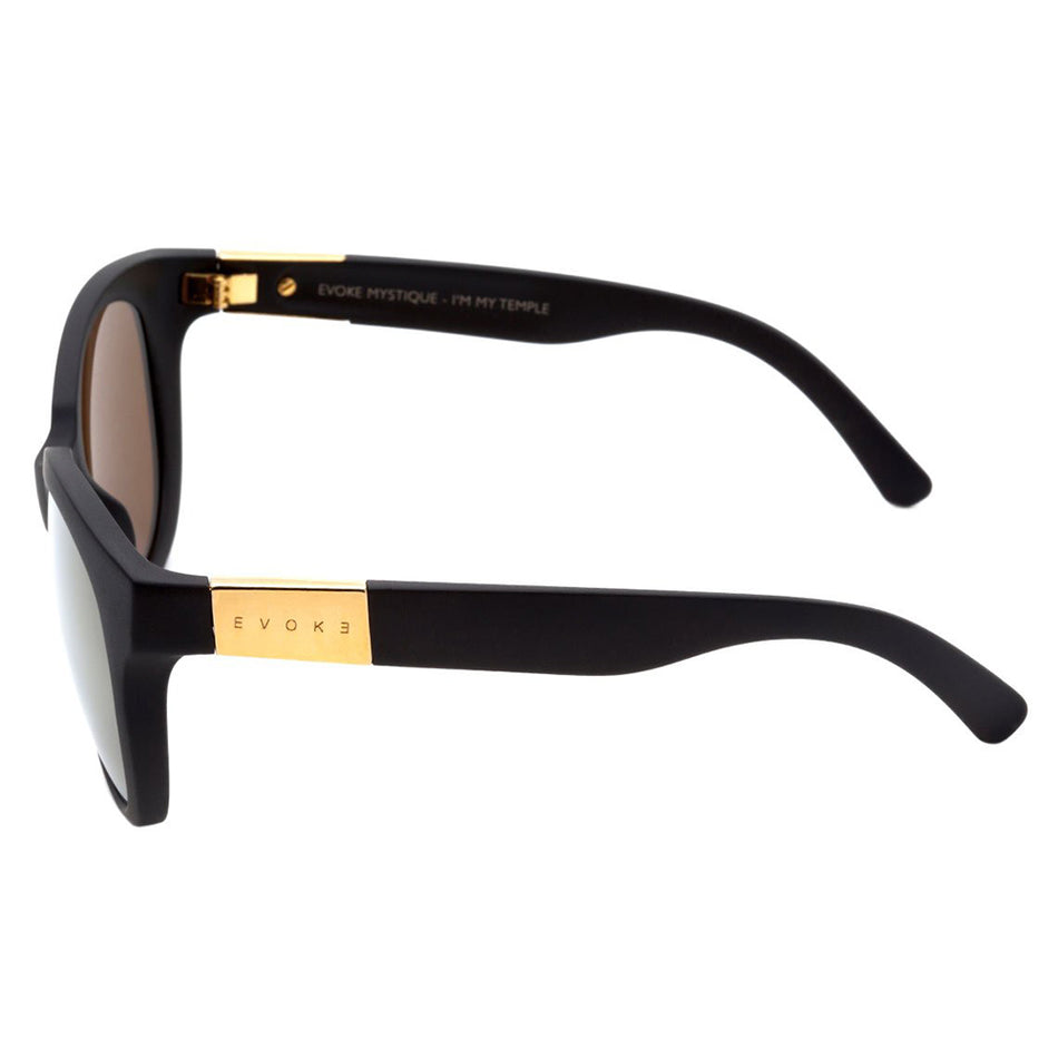 Óculos de Sol Evoke Mystique A14S Black Matte/ Gold Espelhado