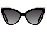 Óculos de Sol Evoke Unique A01S Black Shine Glitter / Silver Flash - Lente 4,6 cm