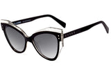 Óculos de Sol Evoke Unique A01S Black Shine Glitter / Silver Flash - Lente 4,6 cm