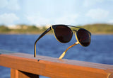 Óculos de Sol Evoke Kosmopolite Ds3 M01 Black Shine & Wood/ Brown